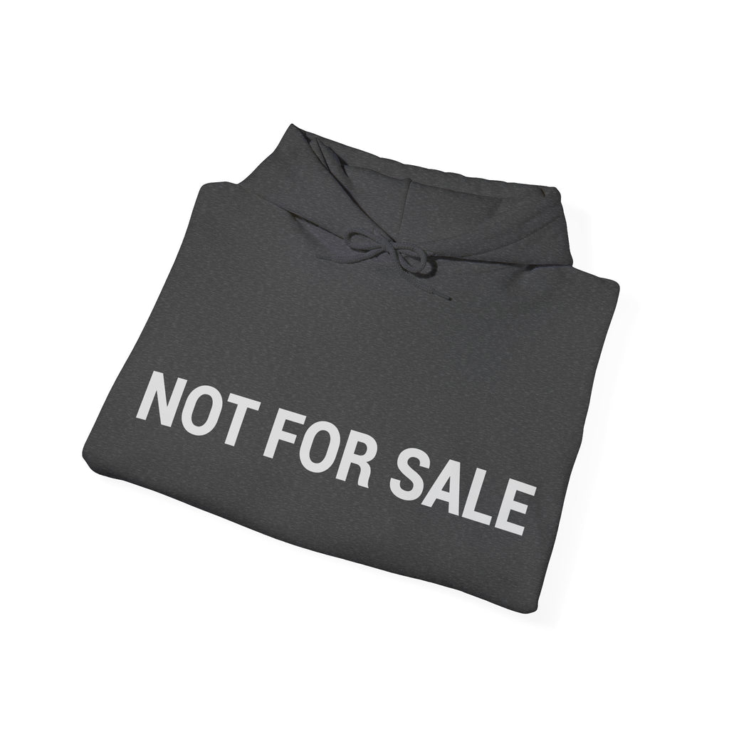 "Not For Sale" White Hoodie — Minimal Graphic Pullover