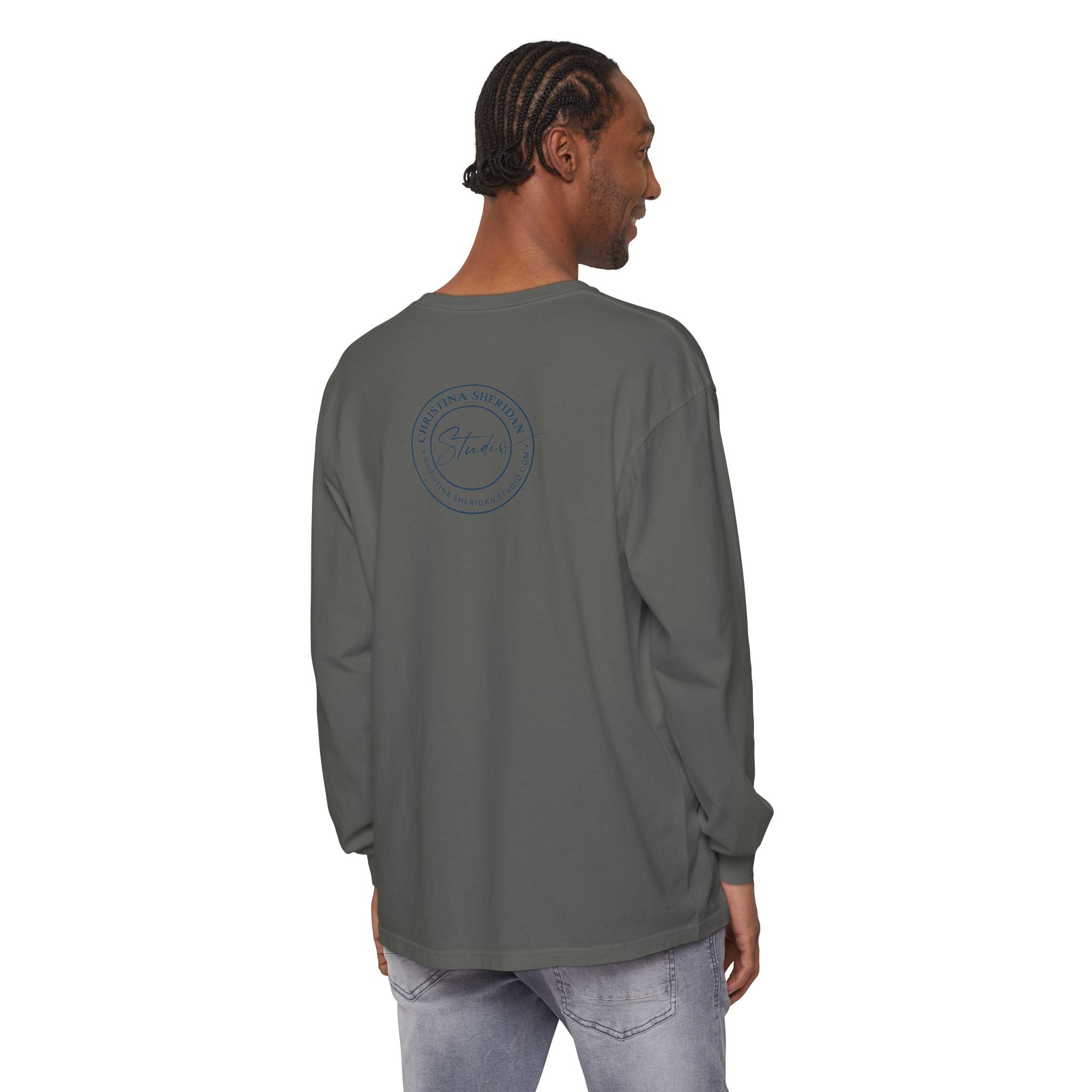 Long Sleeve T‑Shirt — Minimalist Studio Logo Back Print