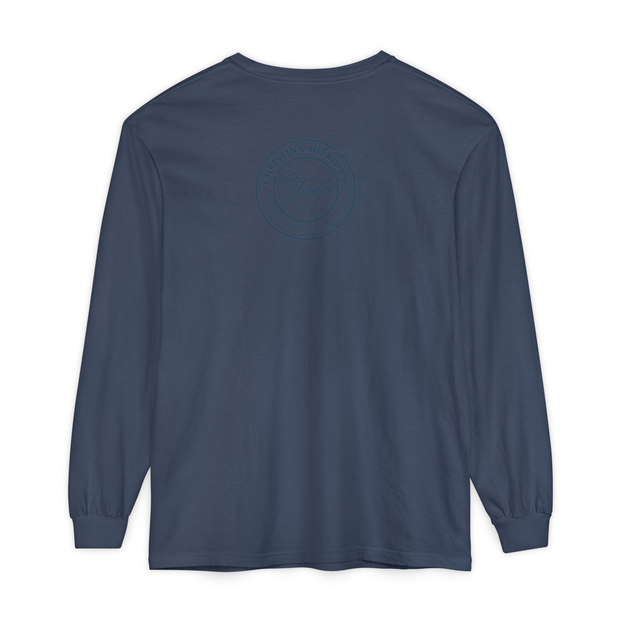 Long Sleeve T‑Shirt — Minimalist Studio Logo Back Print