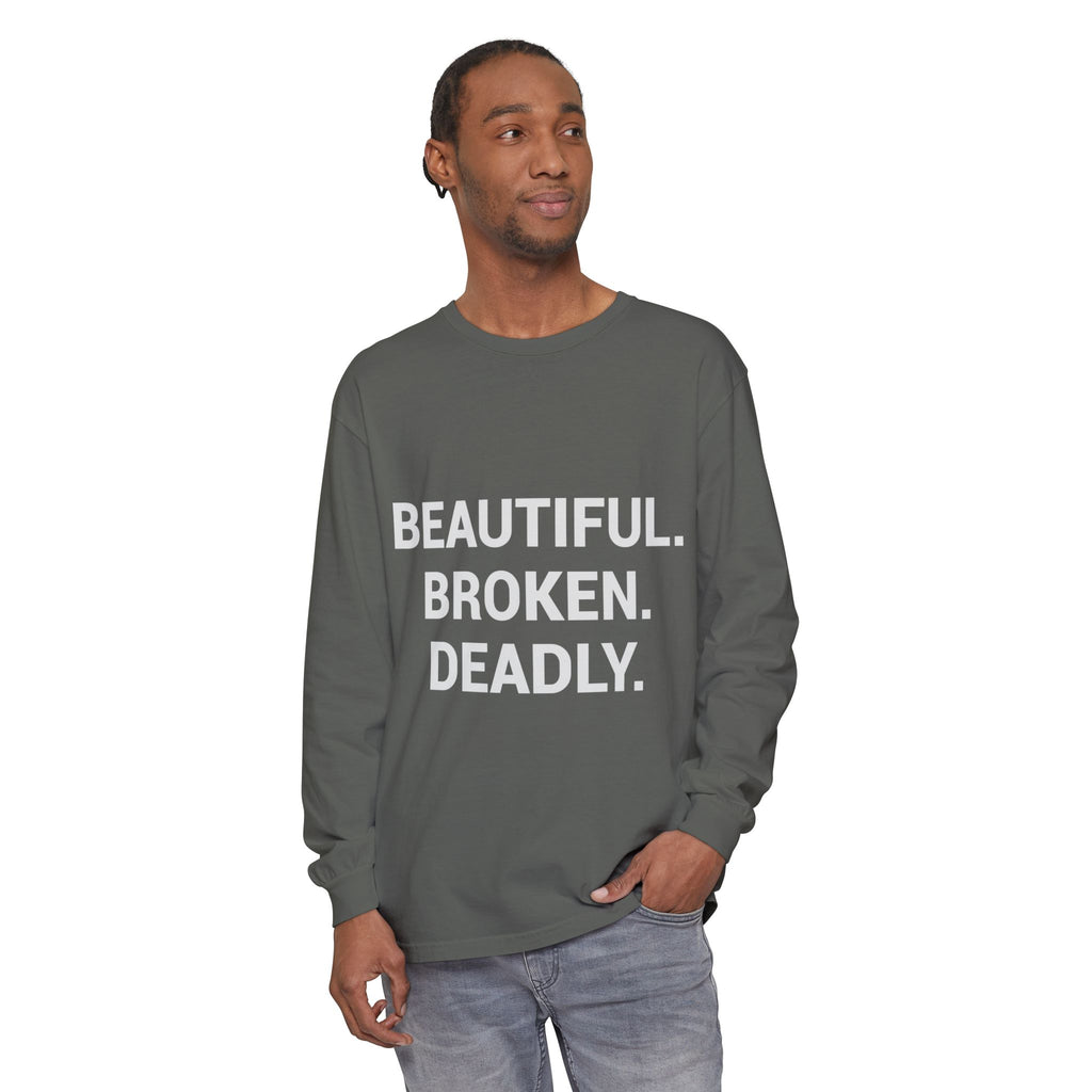 Blue Eye Whore Novel-Inspired Long Sleeve Tee — Dark Cinematic Design