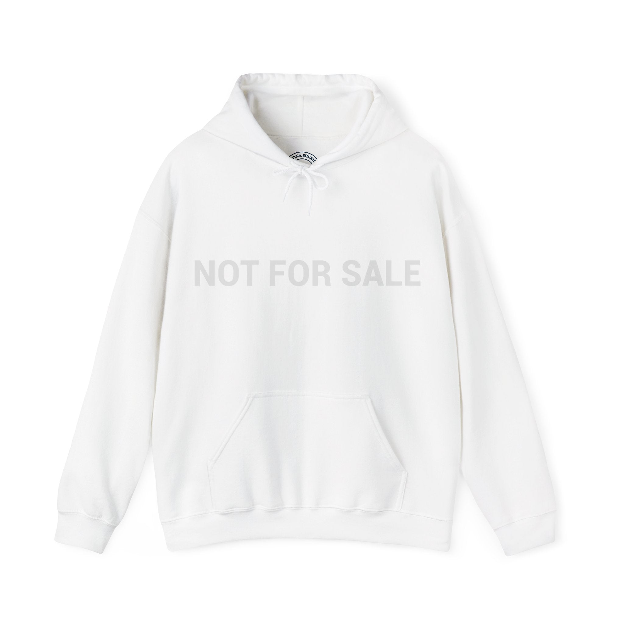 "Not For Sale" White Hoodie — Minimal Graphic Pullover