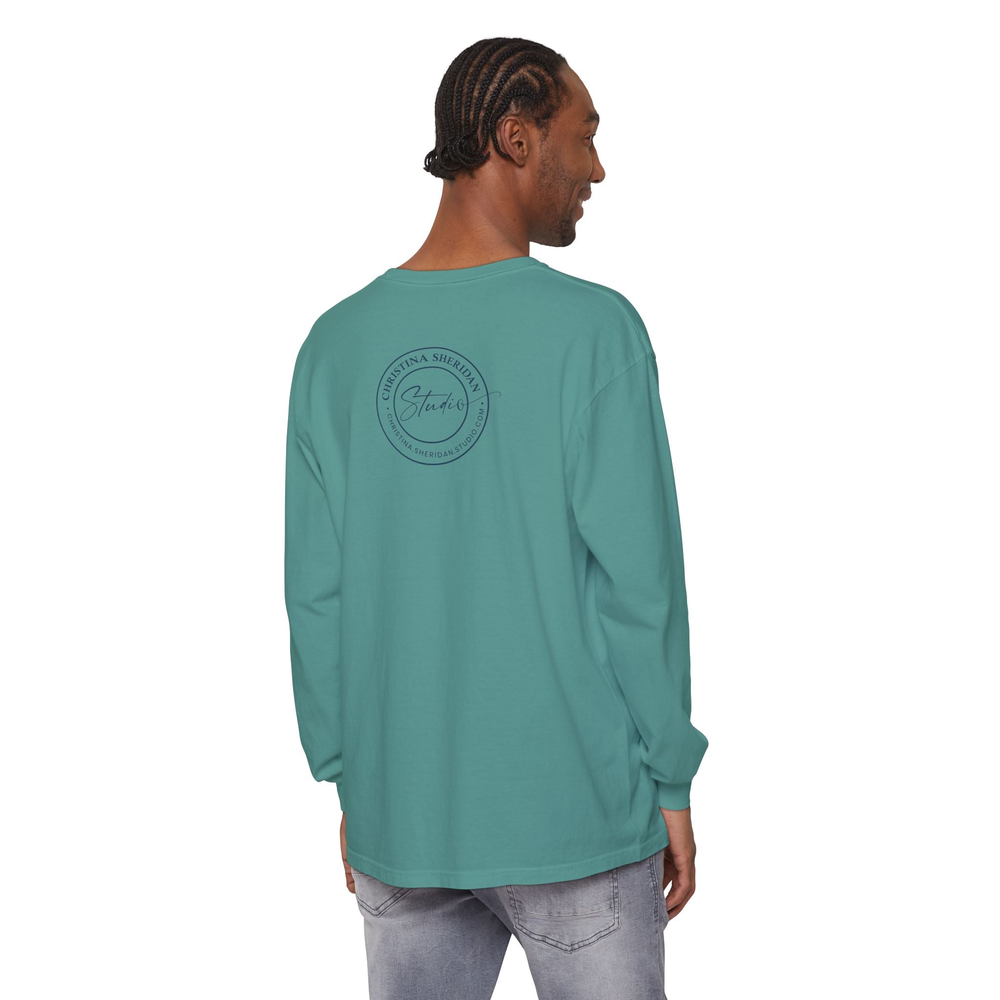 Blue Eye Whore Novel-Inspired Long Sleeve Tee — Dark Cinematic Design