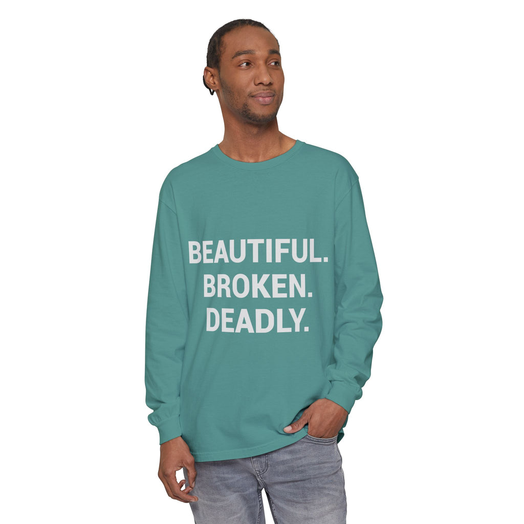 Blue Eye Whore Novel-Inspired Long Sleeve Tee — Dark Cinematic Design