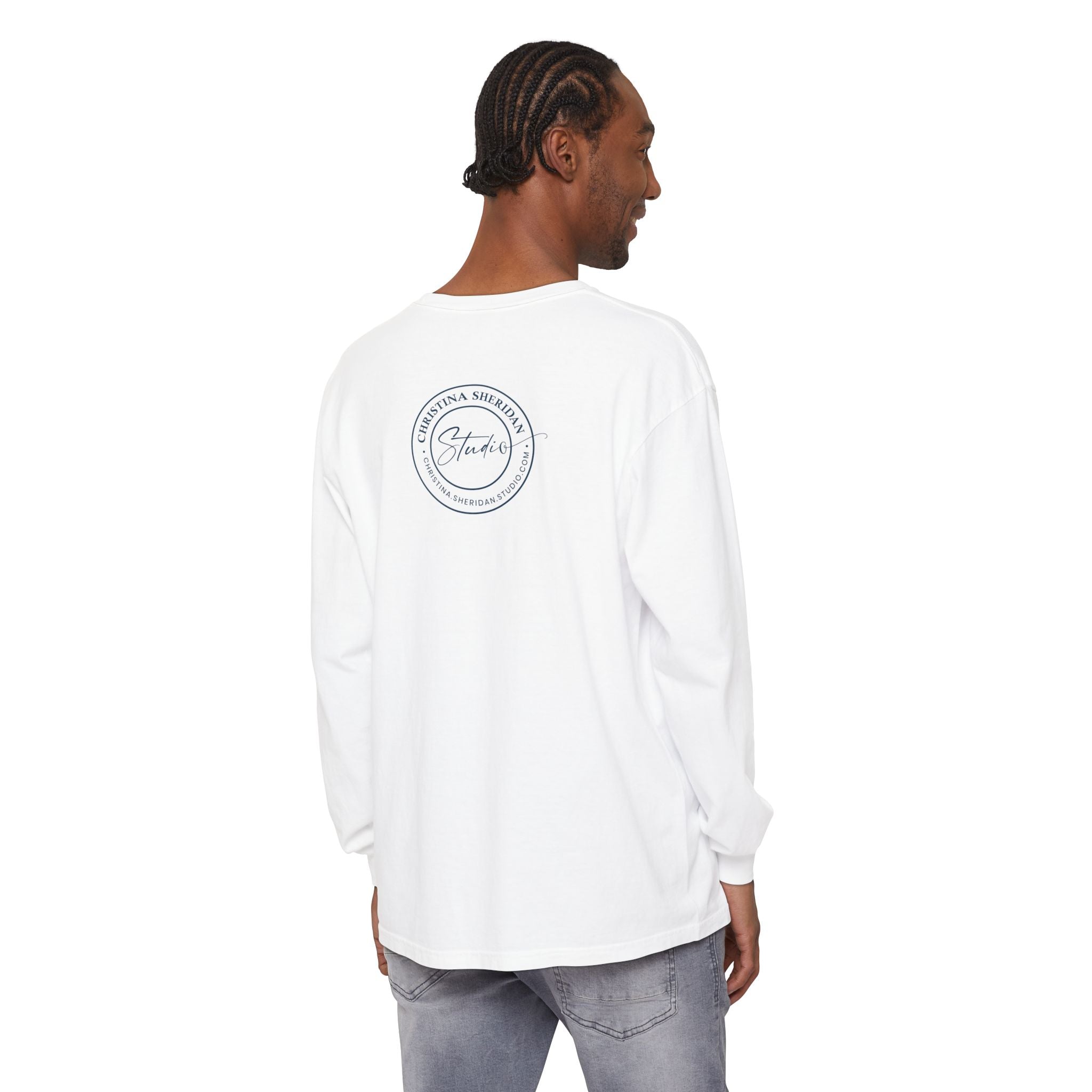 Long Sleeve T‑Shirt — Minimalist Studio Logo Back Print