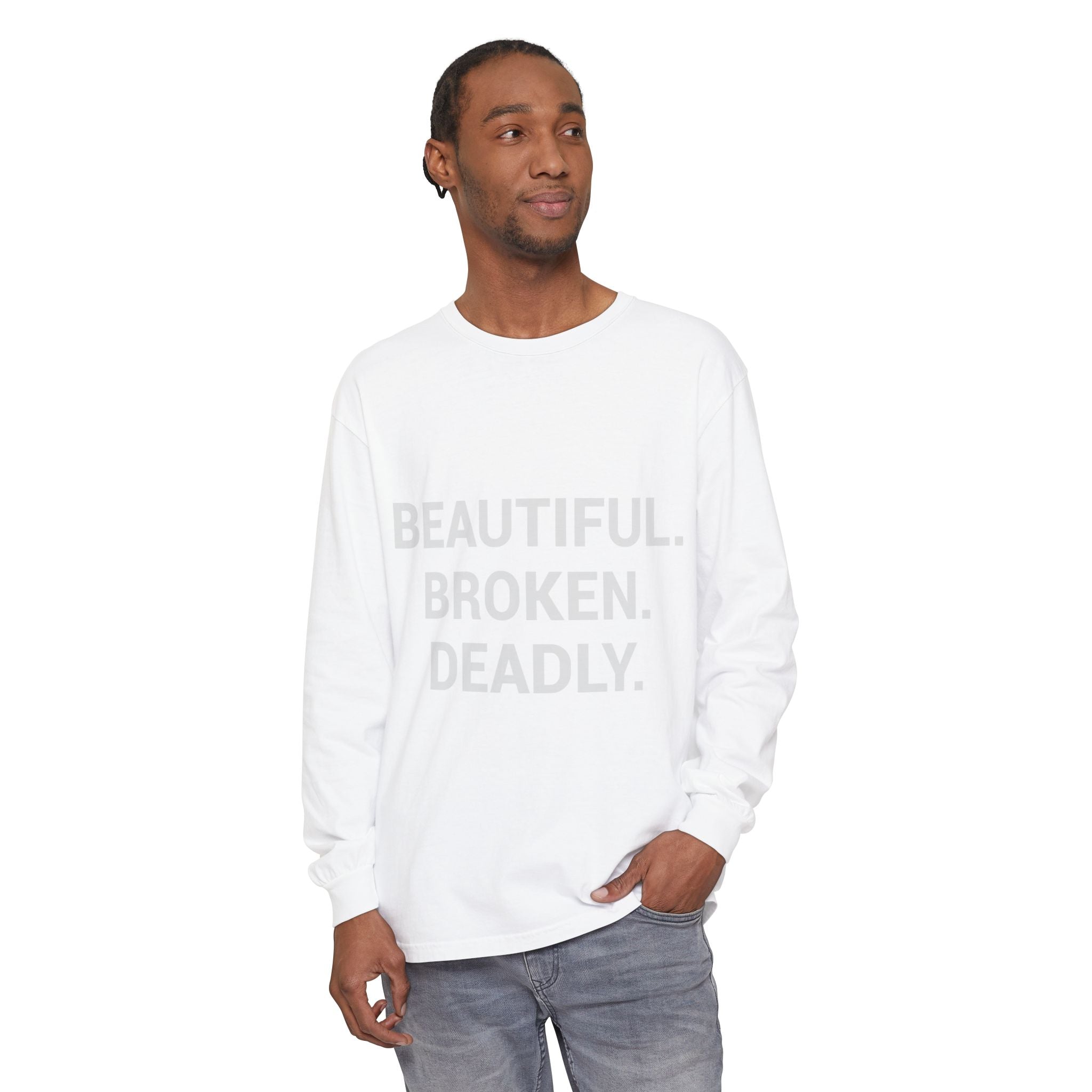 Blue Eye Whore Novel-Inspired Long Sleeve Tee — Dark Cinematic Design
