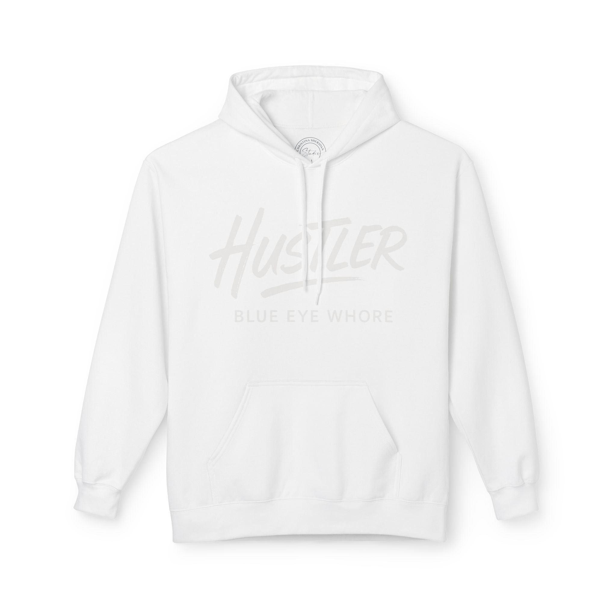 Crime Novel Typography Hoodie — Bold Minimalist Reader Sweatshirt