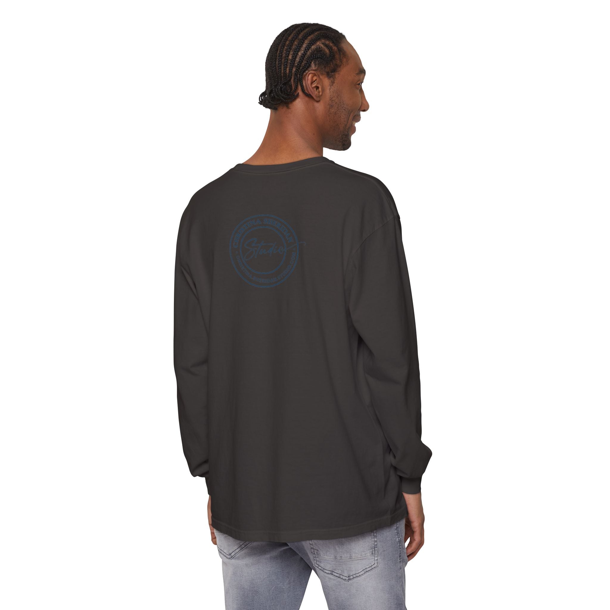 Long Sleeve T‑Shirt — Minimalist Studio Logo Back Print