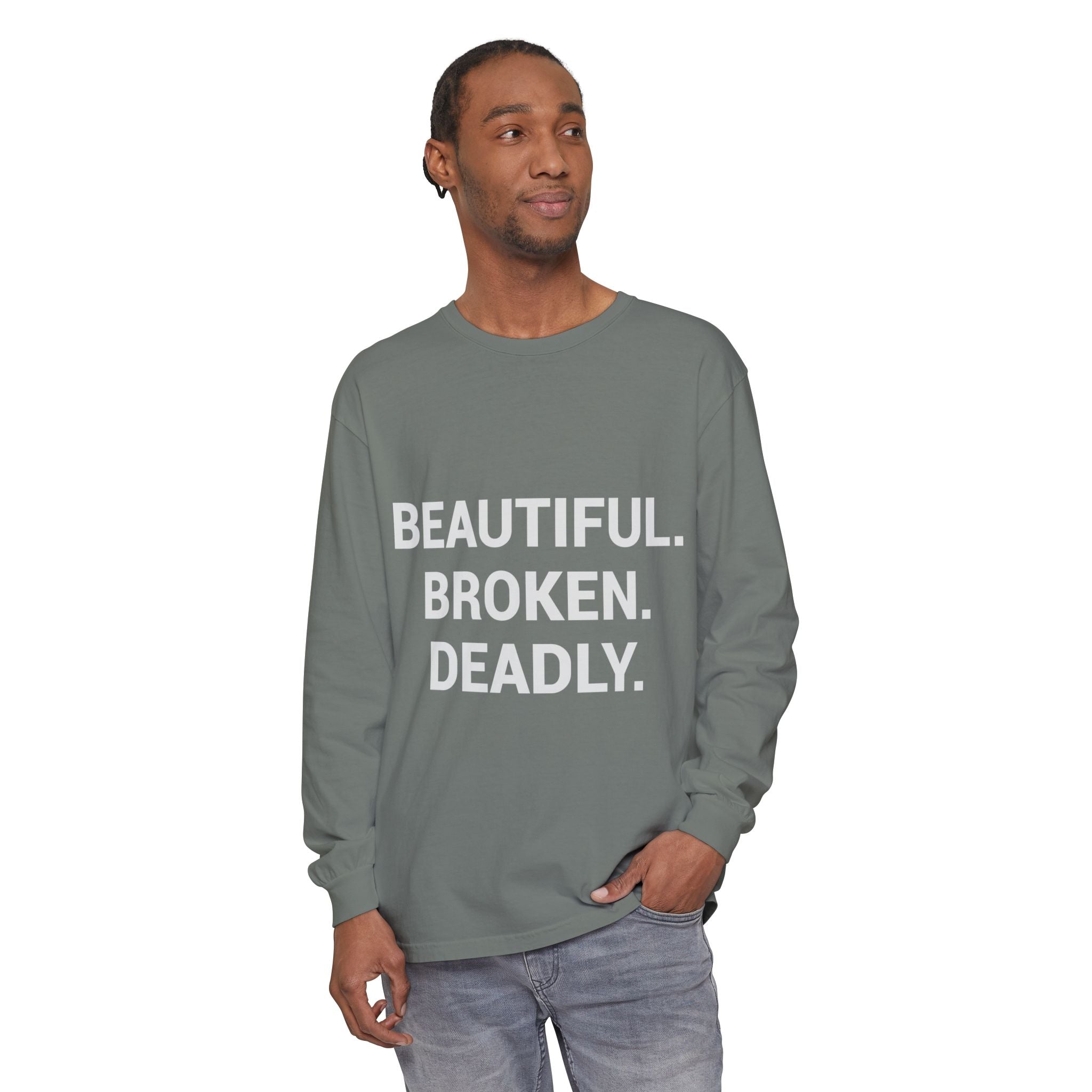 Blue Eye Whore Novel-Inspired Long Sleeve Tee — Dark Cinematic Design
