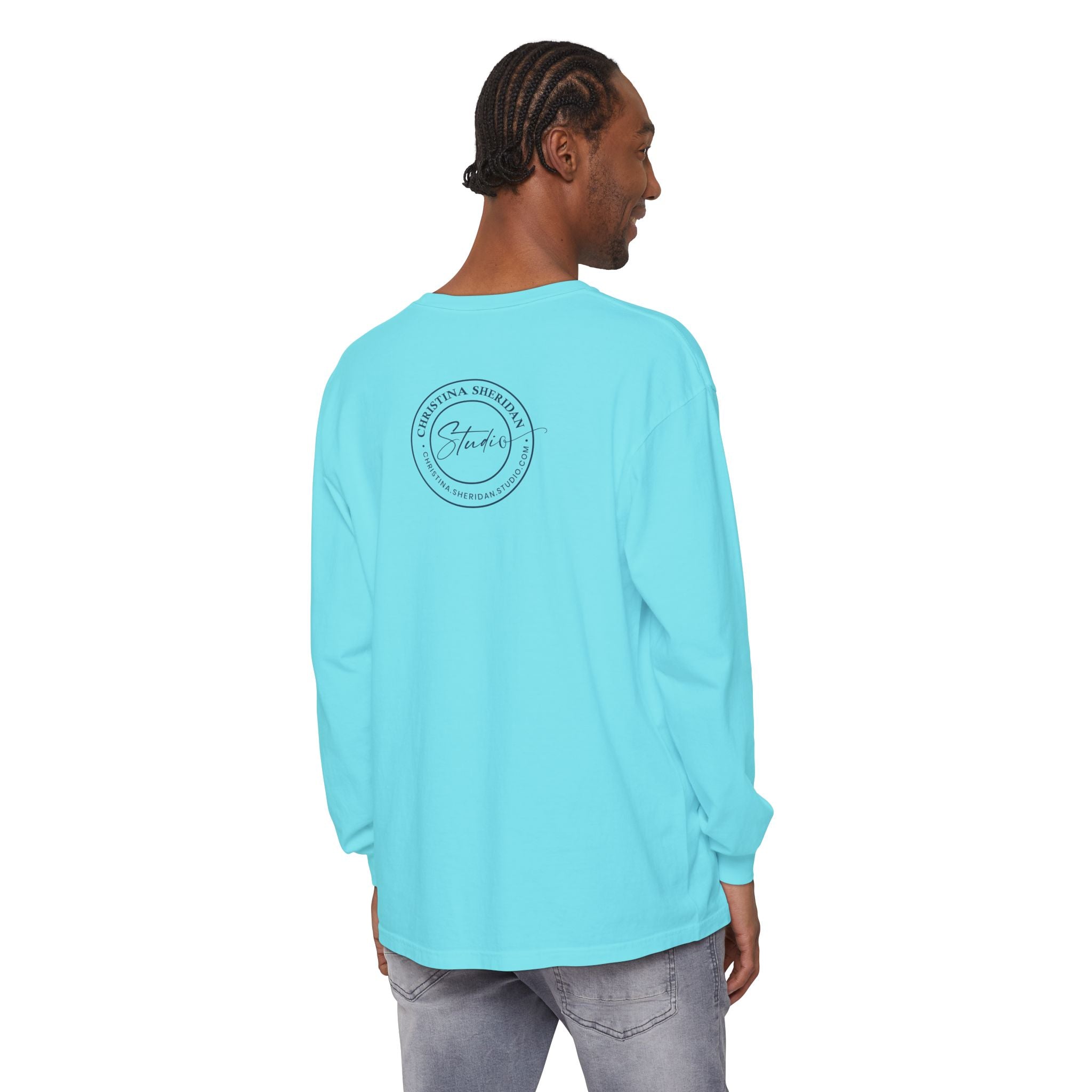 Blue Eye Whore Novel-Inspired Long Sleeve Tee — Dark Cinematic Design