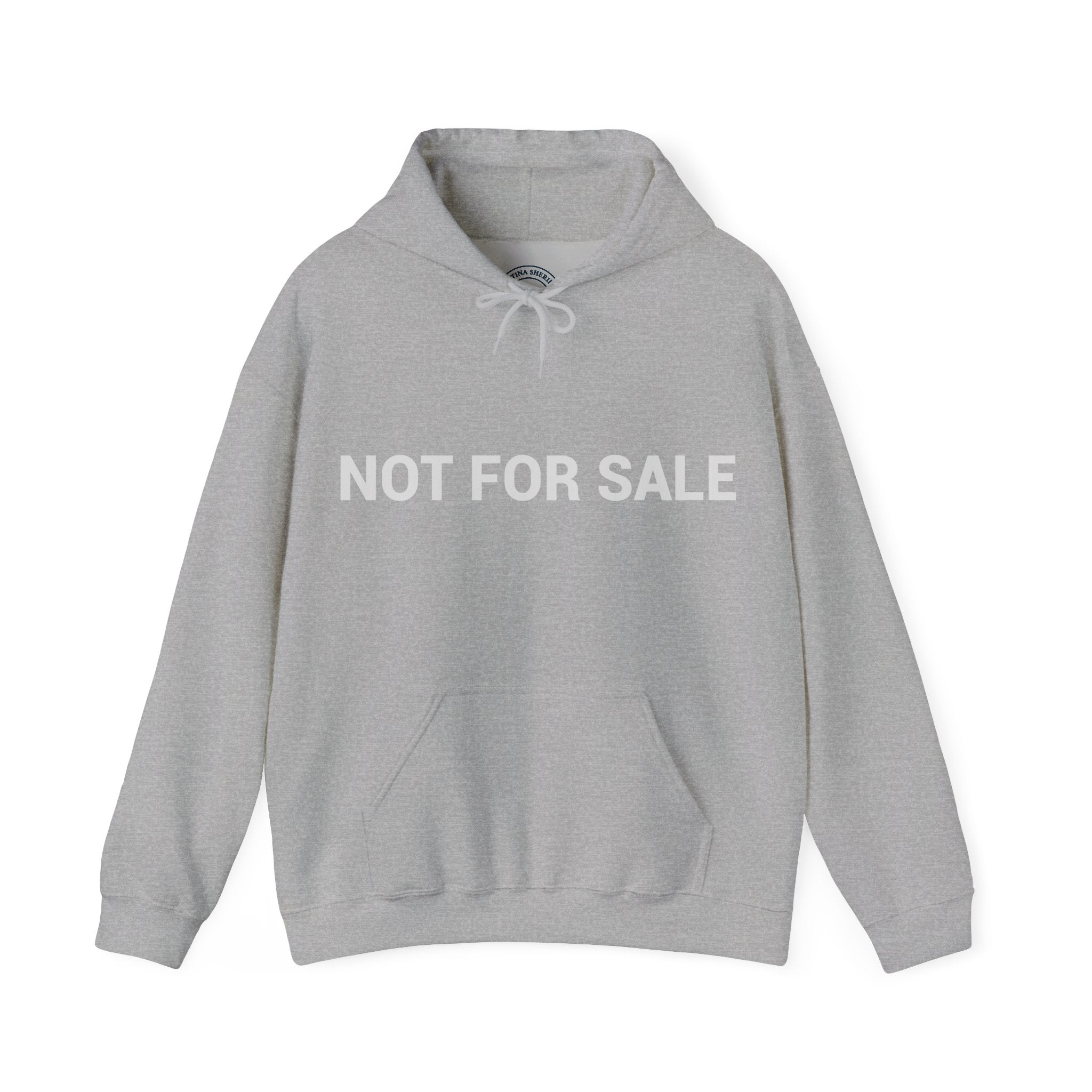 "Not For Sale" White Hoodie — Minimal Graphic Pullover