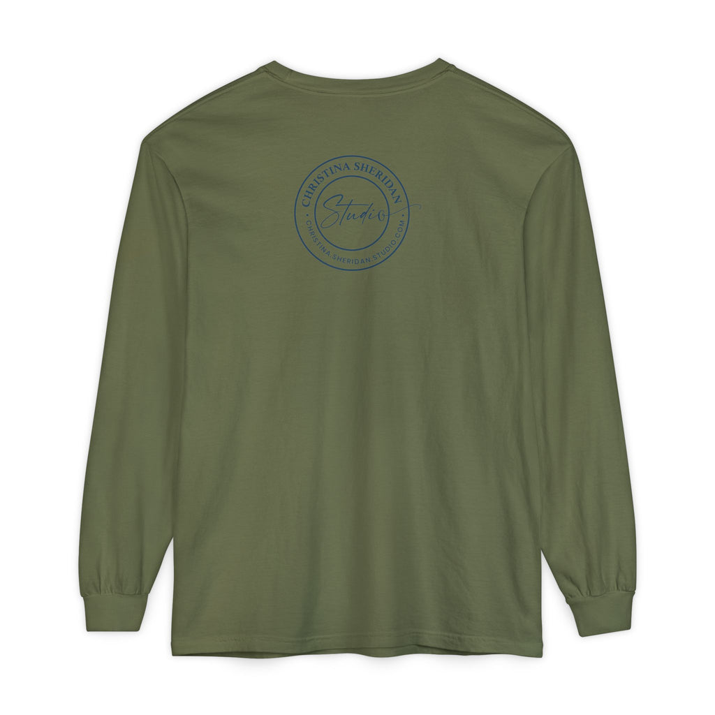 Blue Eye Whore Novel-Inspired Long Sleeve Tee — Dark Cinematic Design