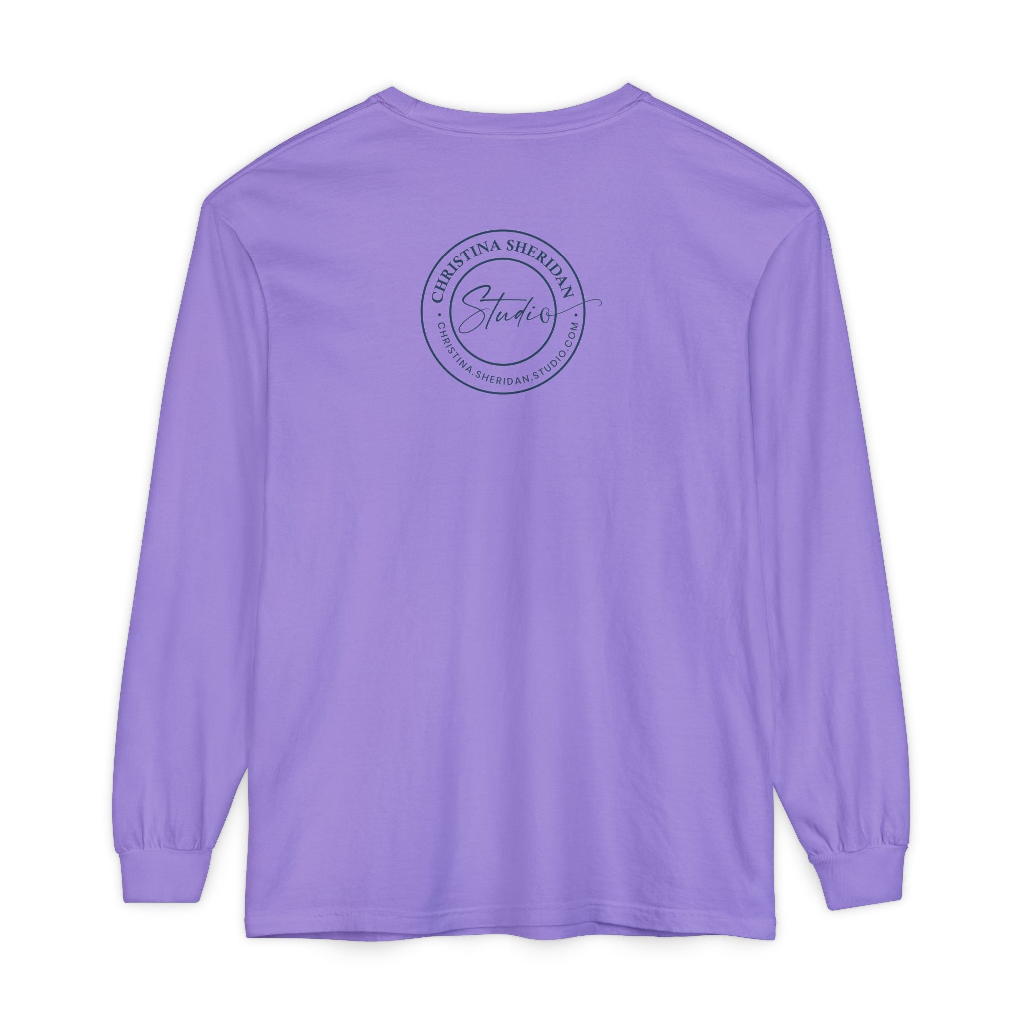 Long Sleeve T‑Shirt — Minimalist Studio Logo Back Print