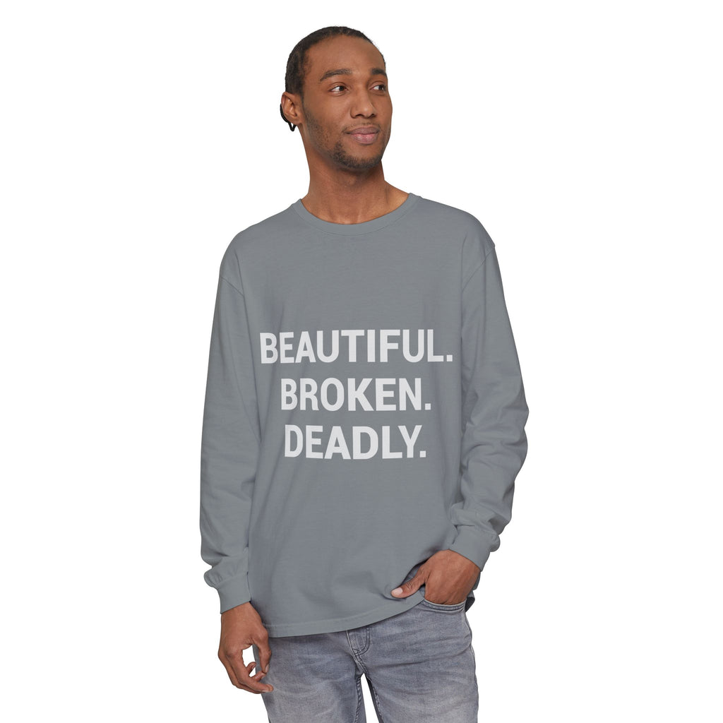 Blue Eye Whore Novel-Inspired Long Sleeve Tee — Dark Cinematic Design