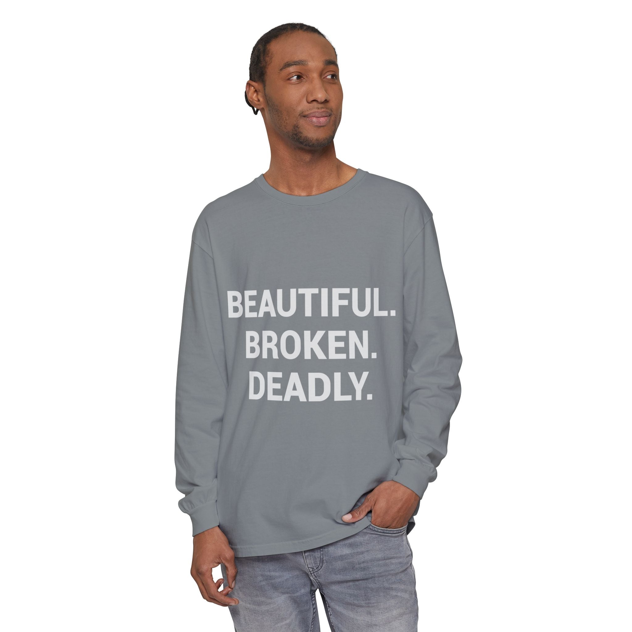 Blue Eye Whore Novel-Inspired Long Sleeve Tee — Dark Cinematic Design