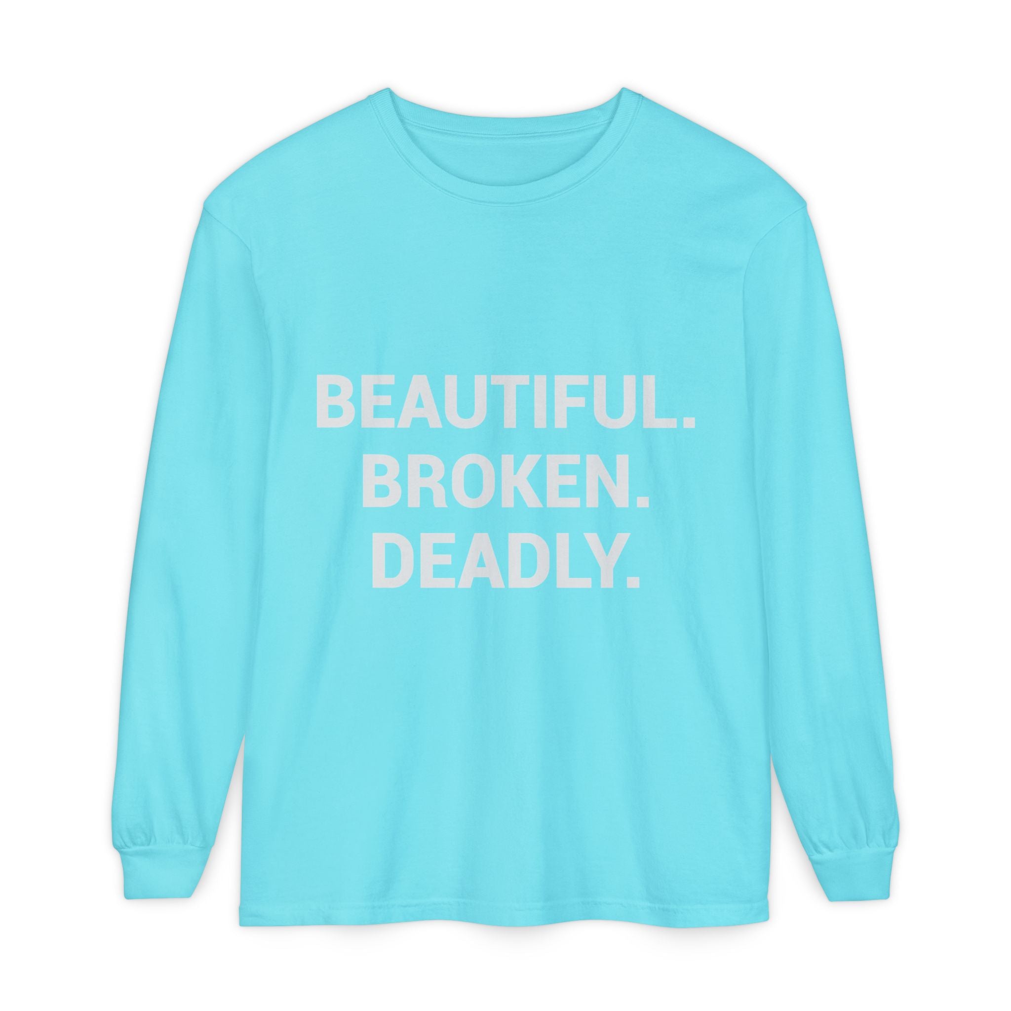 Blue Eye Whore Novel-Inspired Long Sleeve Tee — Dark Cinematic Design