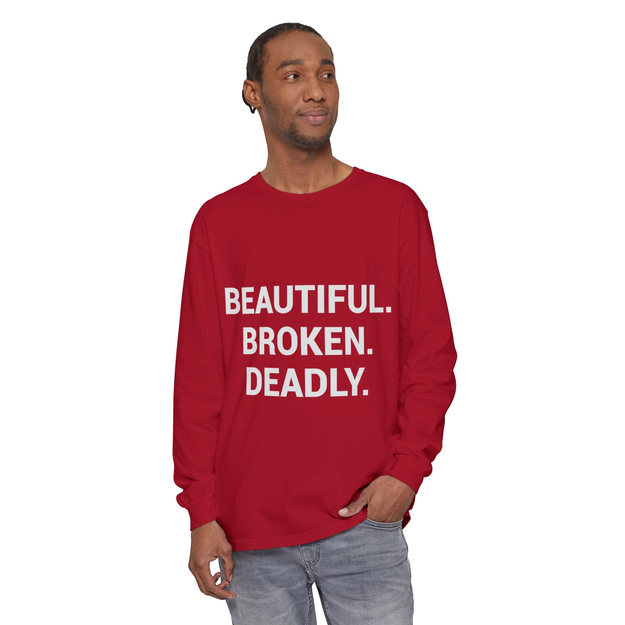 Blue Eye Whore Novel-Inspired Long Sleeve Tee — Dark Cinematic Design