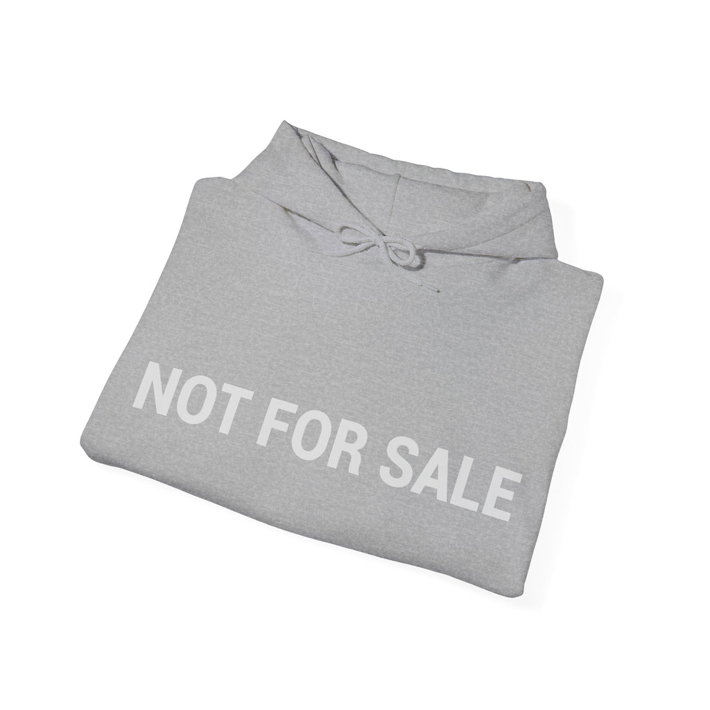 "Not For Sale" White Hoodie — Minimal Graphic Pullover