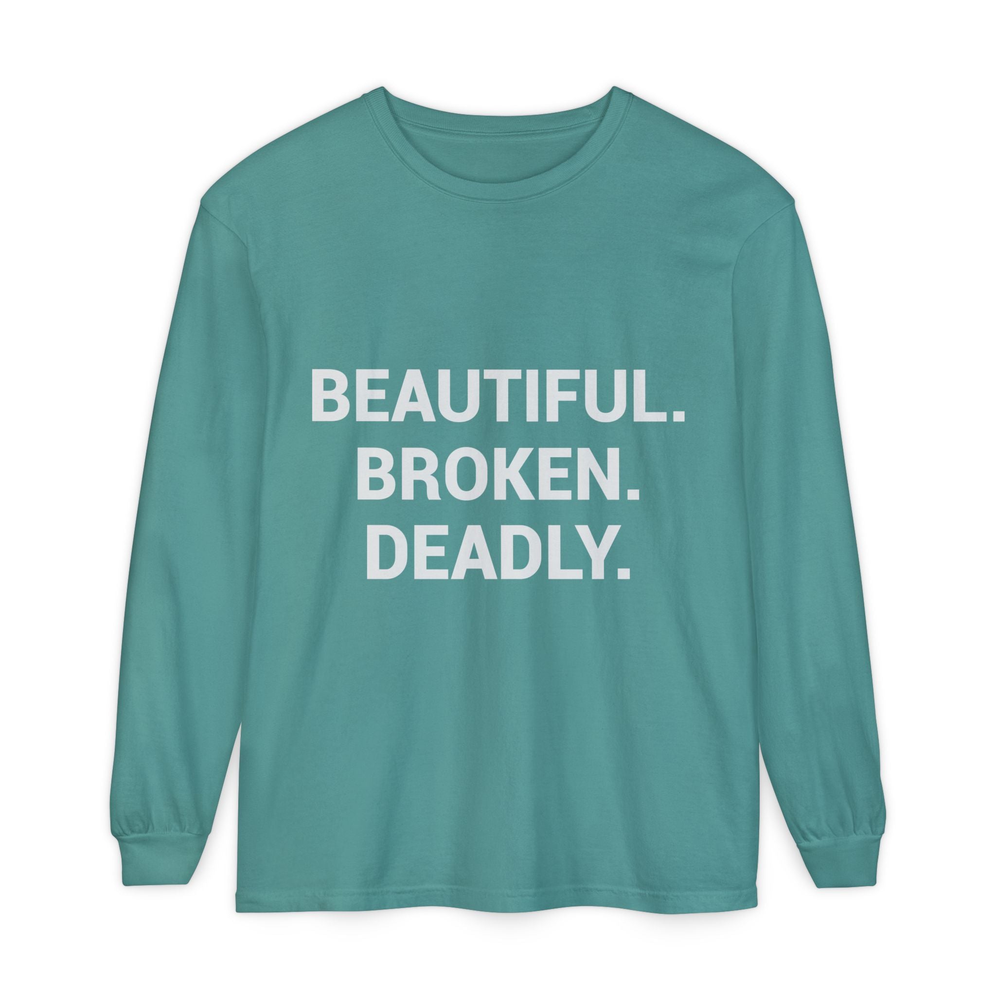 Blue Eye Whore Novel-Inspired Long Sleeve Tee — Dark Cinematic Design