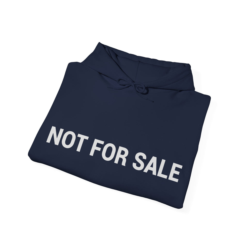 "Not For Sale" White Hoodie — Minimal Graphic Pullover