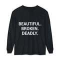 Blue Eye Whore Novel-Inspired Long Sleeve Tee — Dark Cinematic Design