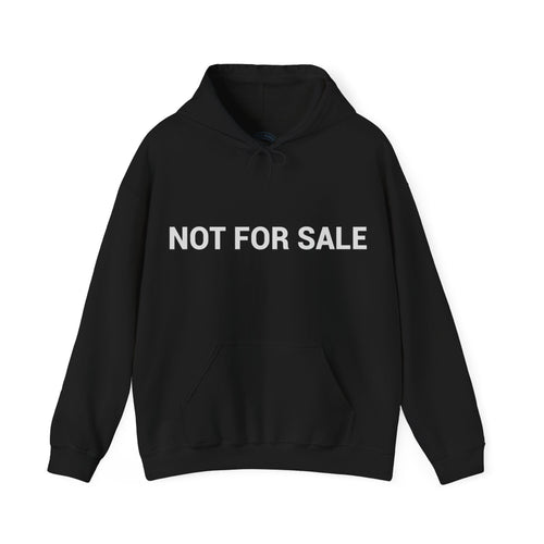 "Not For Sale" White Hoodie — Minimal Graphic Pullover