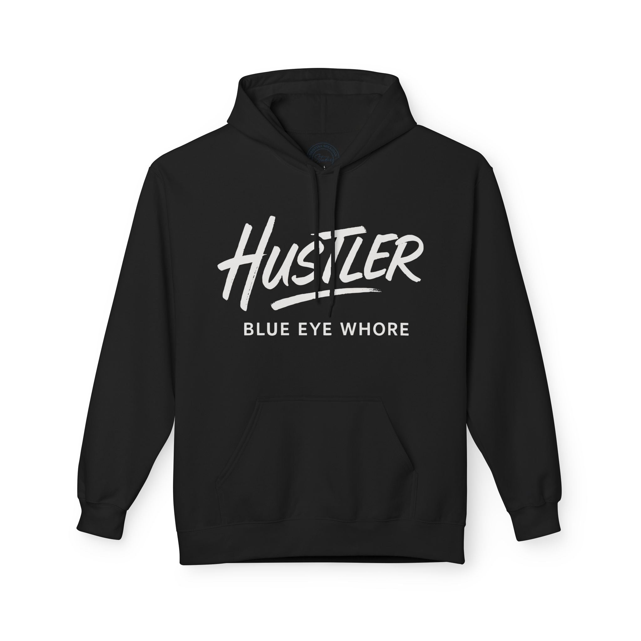 Crime Novel Typography Hoodie — Bold Minimalist Reader Sweatshirt