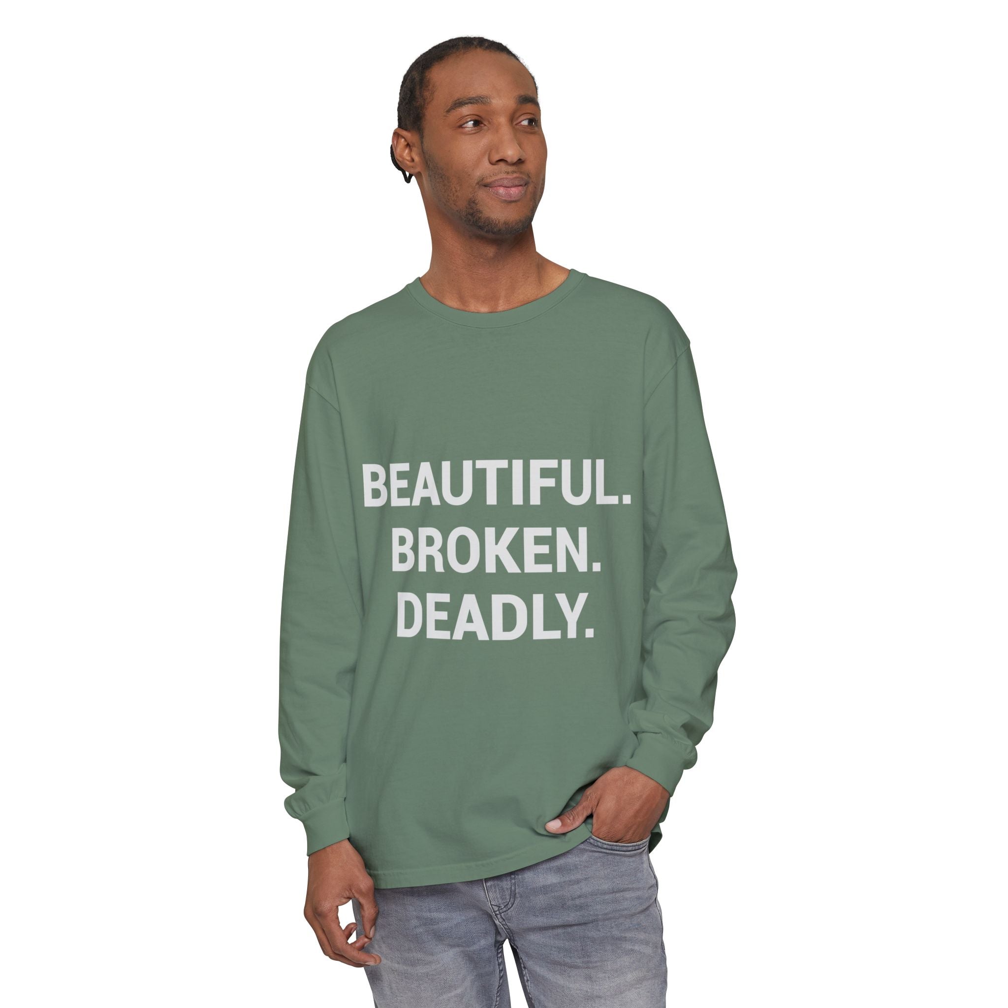 Blue Eye Whore Novel-Inspired Long Sleeve Tee — Dark Cinematic Design
