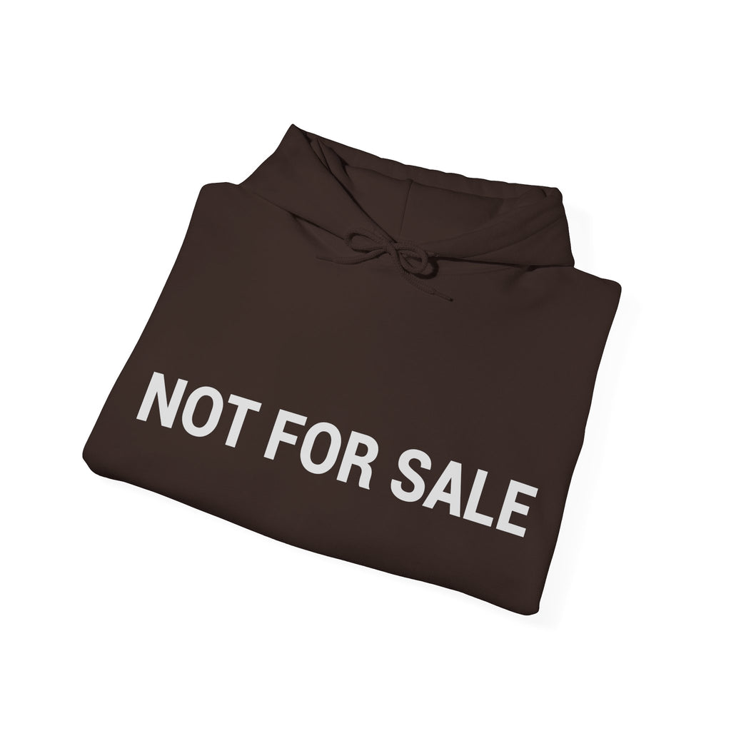 "Not For Sale" White Hoodie — Minimal Graphic Pullover