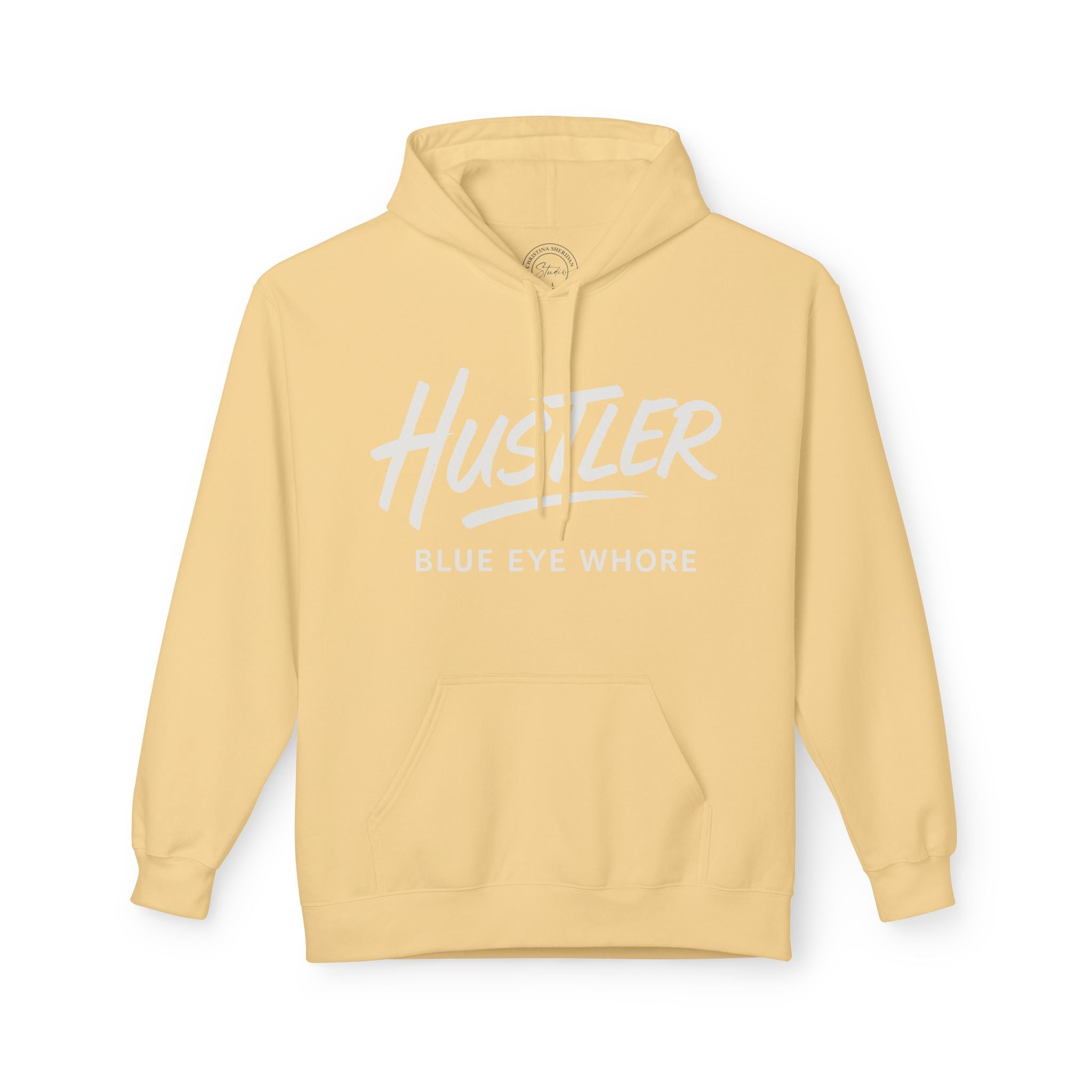 Crime Novel Typography Hoodie — Bold Minimalist Reader Sweatshirt