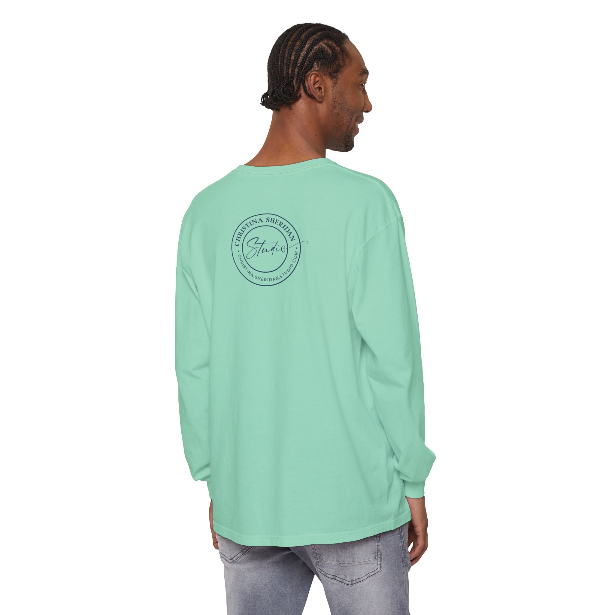 Blue Eye Whore Novel-Inspired Long Sleeve Tee — Dark Cinematic Design