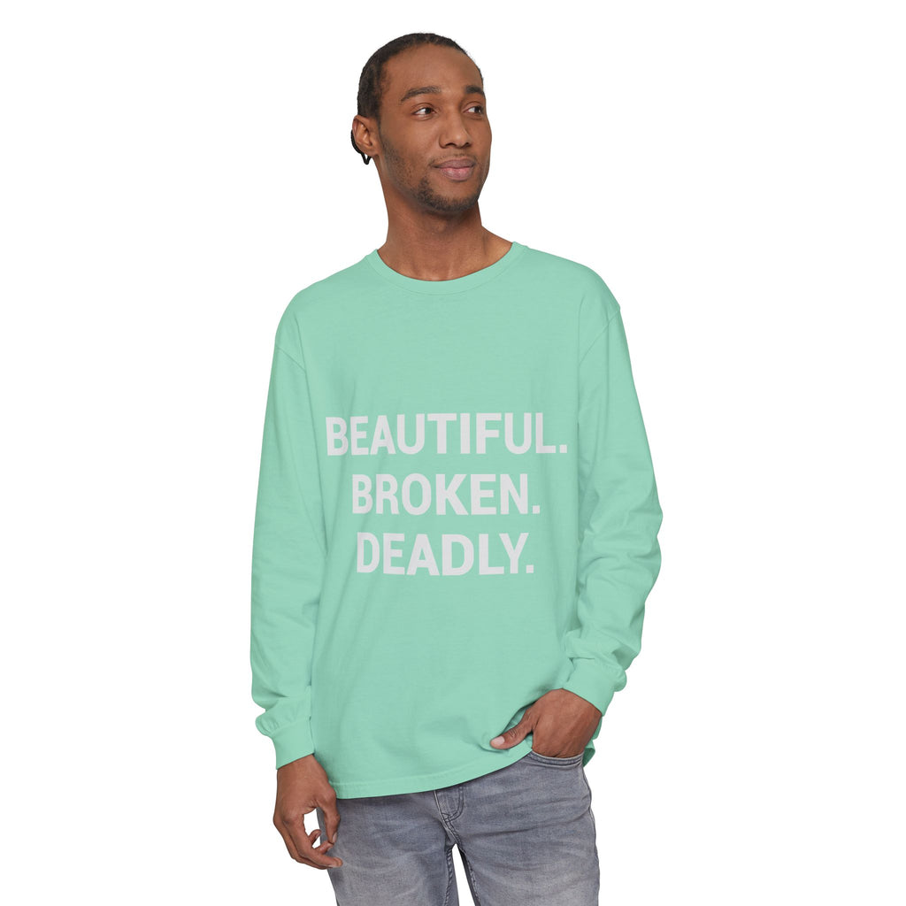 Blue Eye Whore Novel-Inspired Long Sleeve Tee — Dark Cinematic Design
