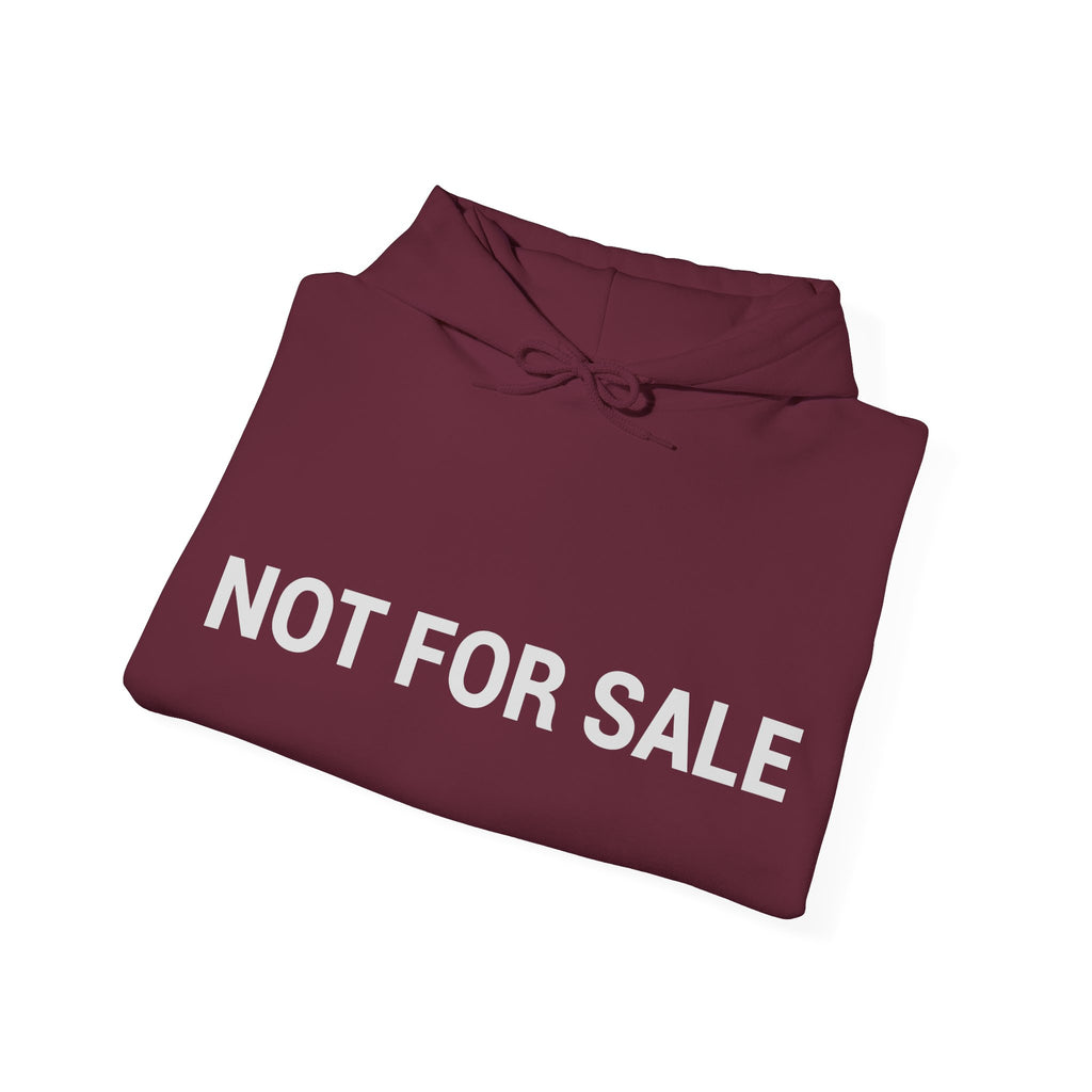 "Not For Sale" White Hoodie — Minimal Graphic Pullover