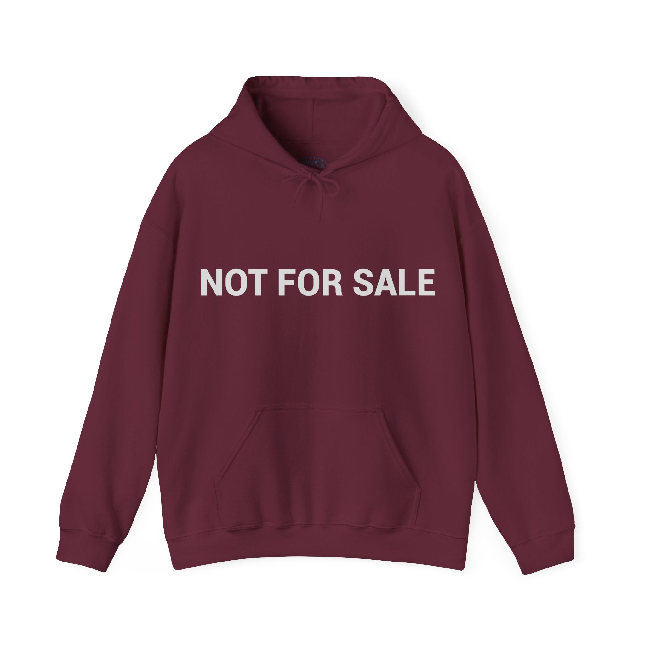 "Not For Sale" White Hoodie — Minimal Graphic Pullover