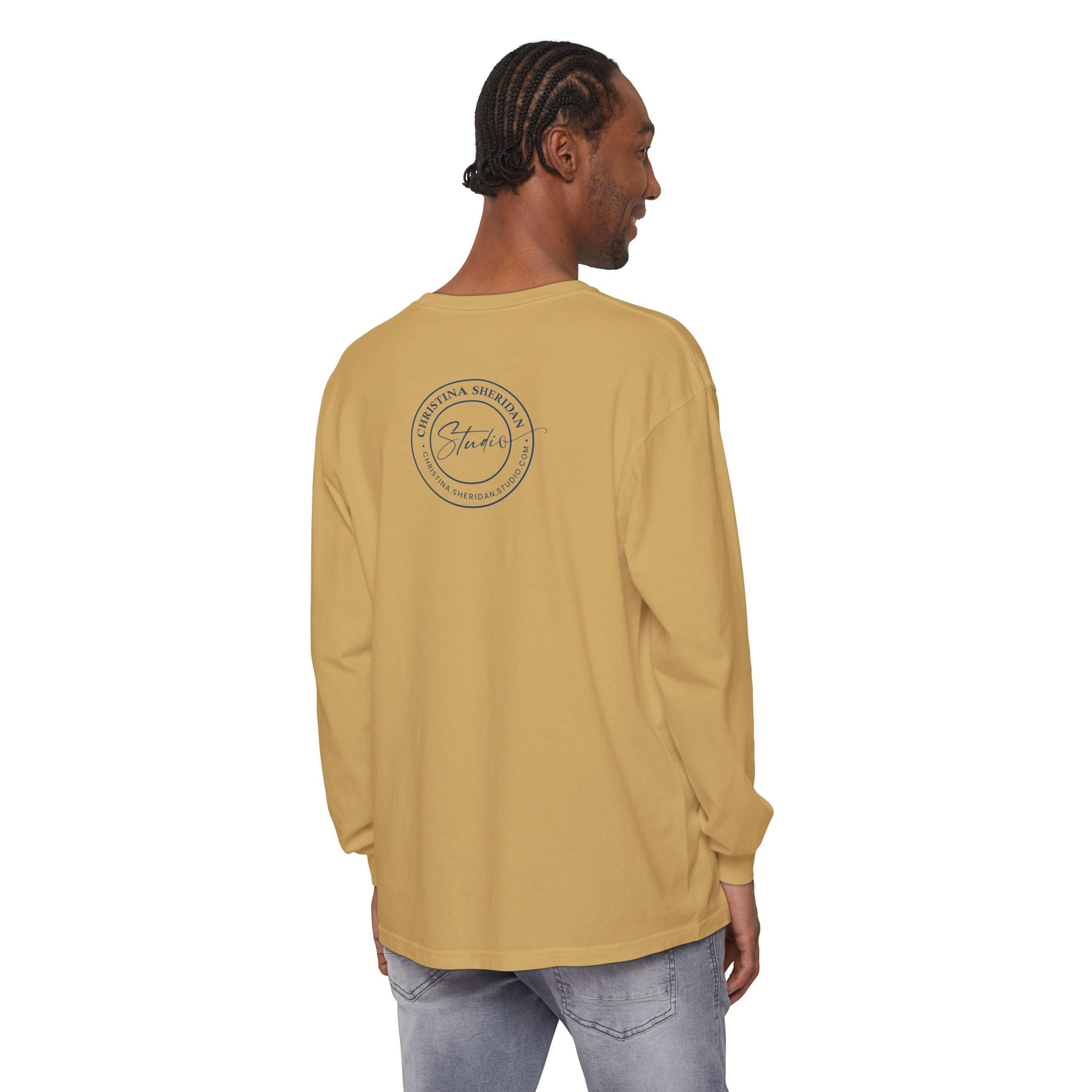 Blue Eye Whore Novel-Inspired Long Sleeve Tee — Dark Cinematic Design