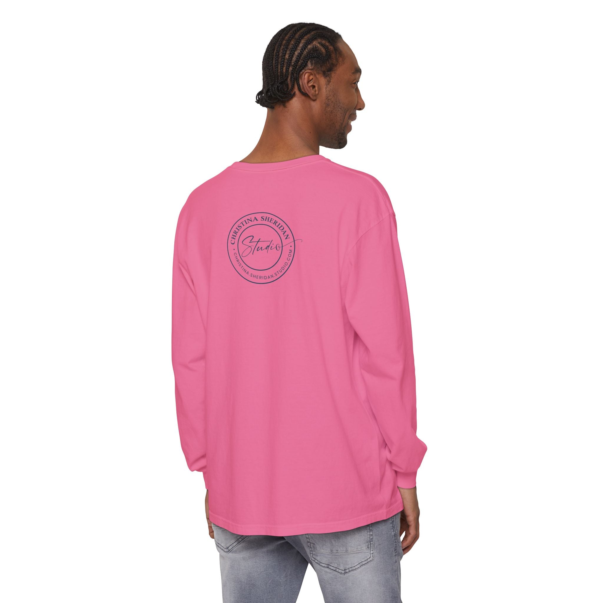 Long Sleeve T‑Shirt — Minimalist Studio Logo Back Print