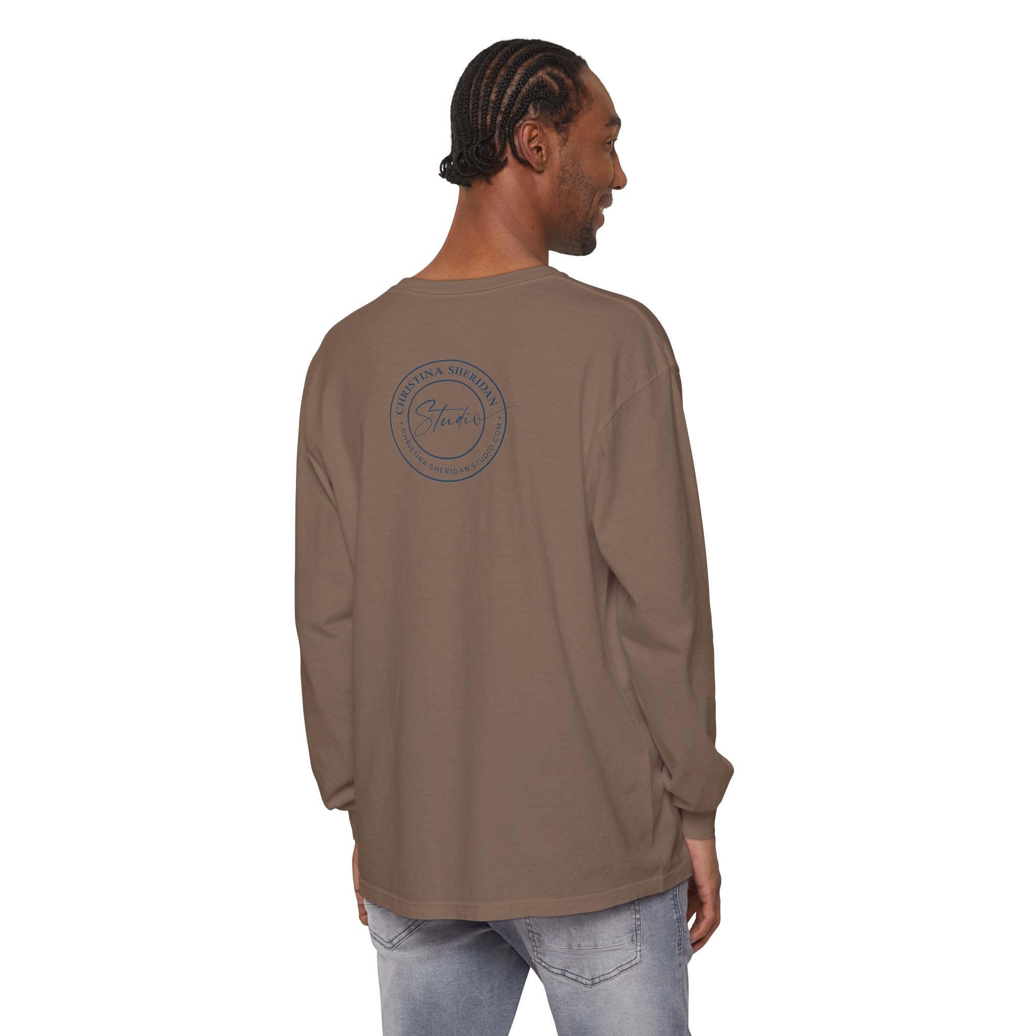 Blue Eye Whore Novel-Inspired Long Sleeve Tee — Dark Cinematic Design