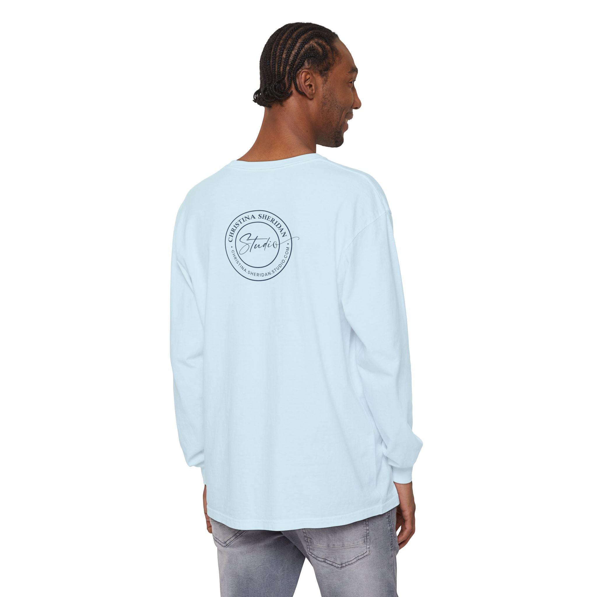 Long Sleeve T‑Shirt — Minimalist Studio Logo Back Print