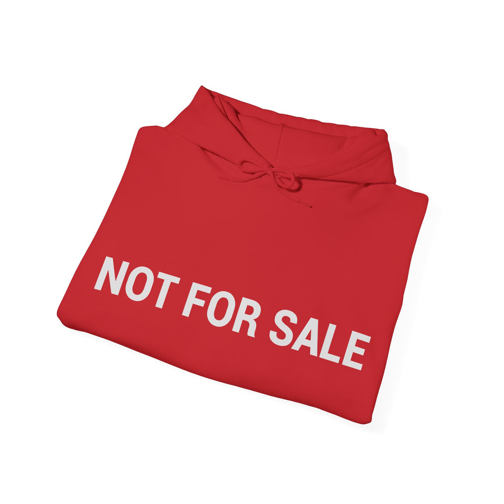 "Not For Sale" White Hoodie — Minimal Graphic Pullover