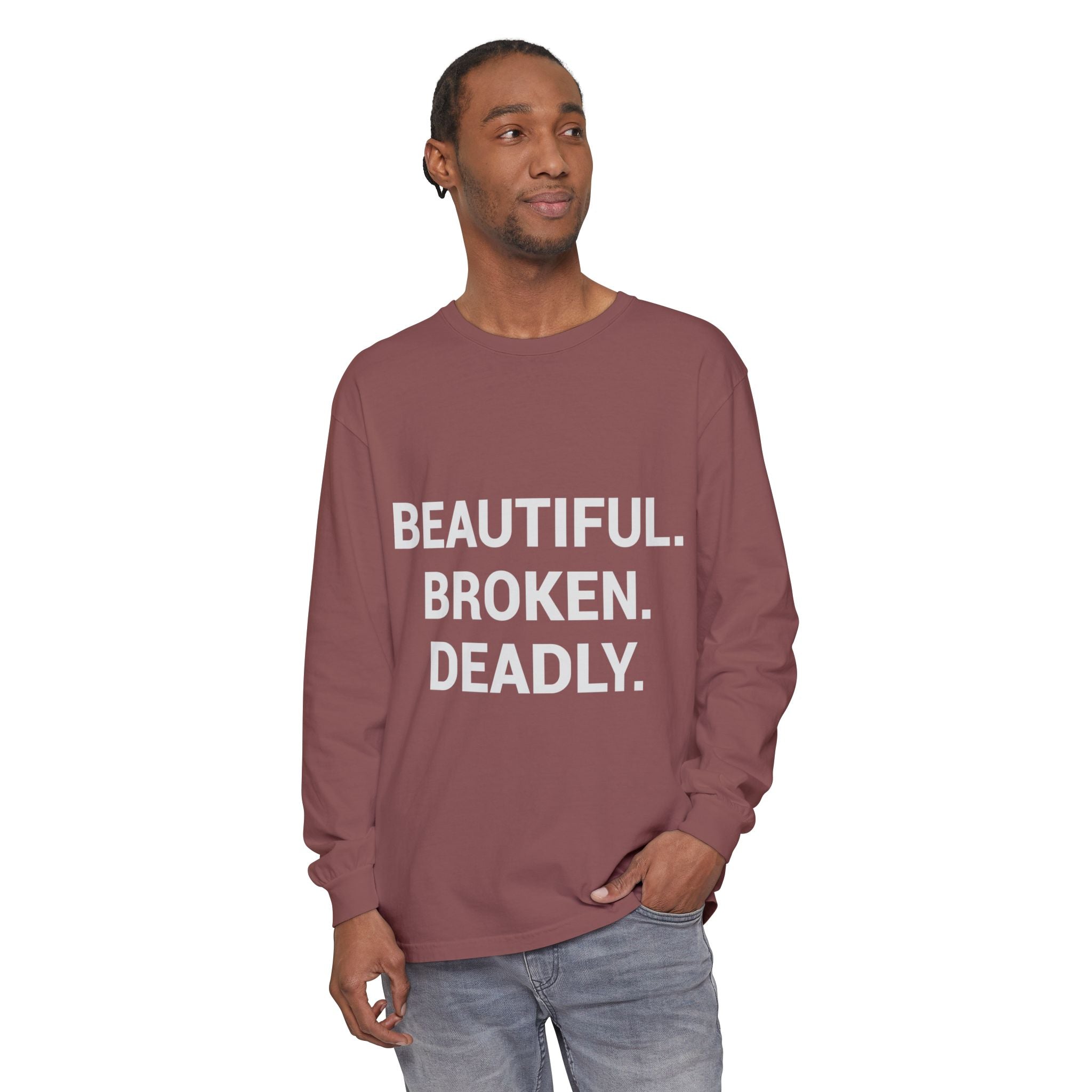 Blue Eye Whore Novel-Inspired Long Sleeve Tee — Dark Cinematic Design