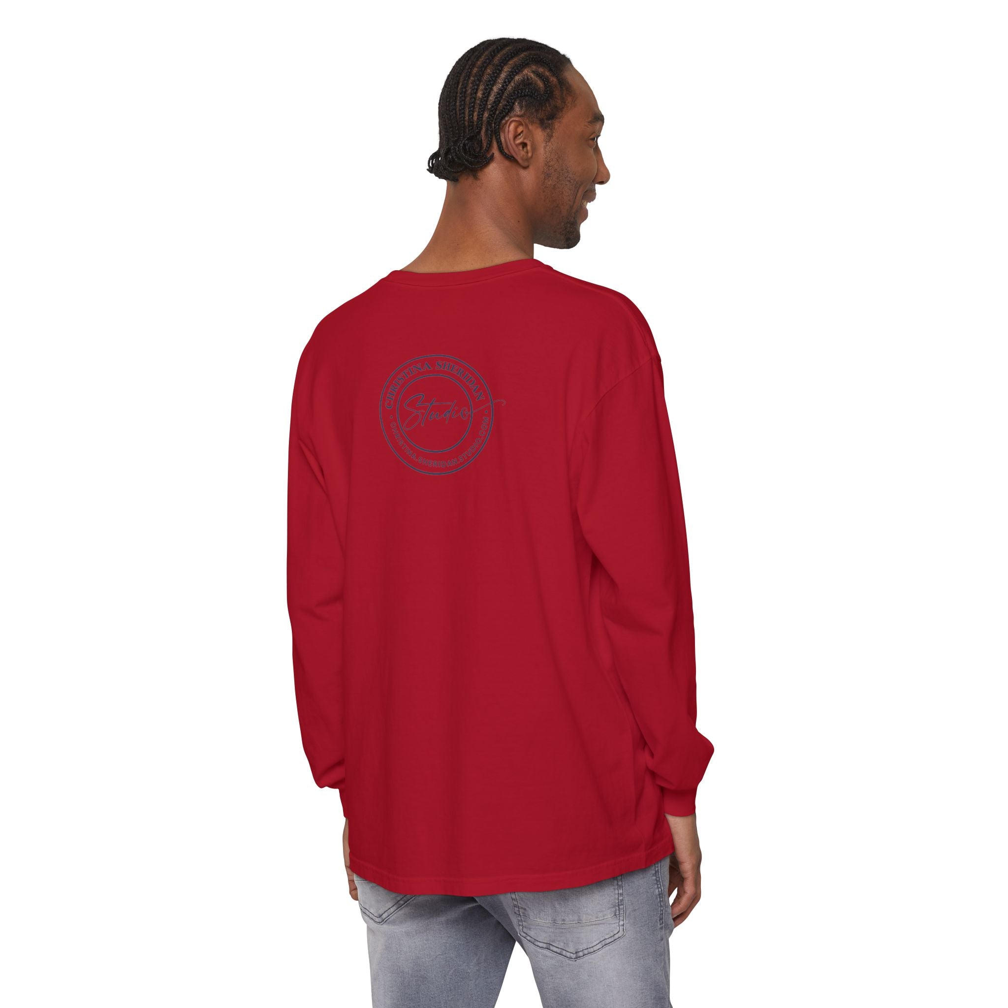 Long Sleeve T‑Shirt — Minimalist Studio Logo Back Print
