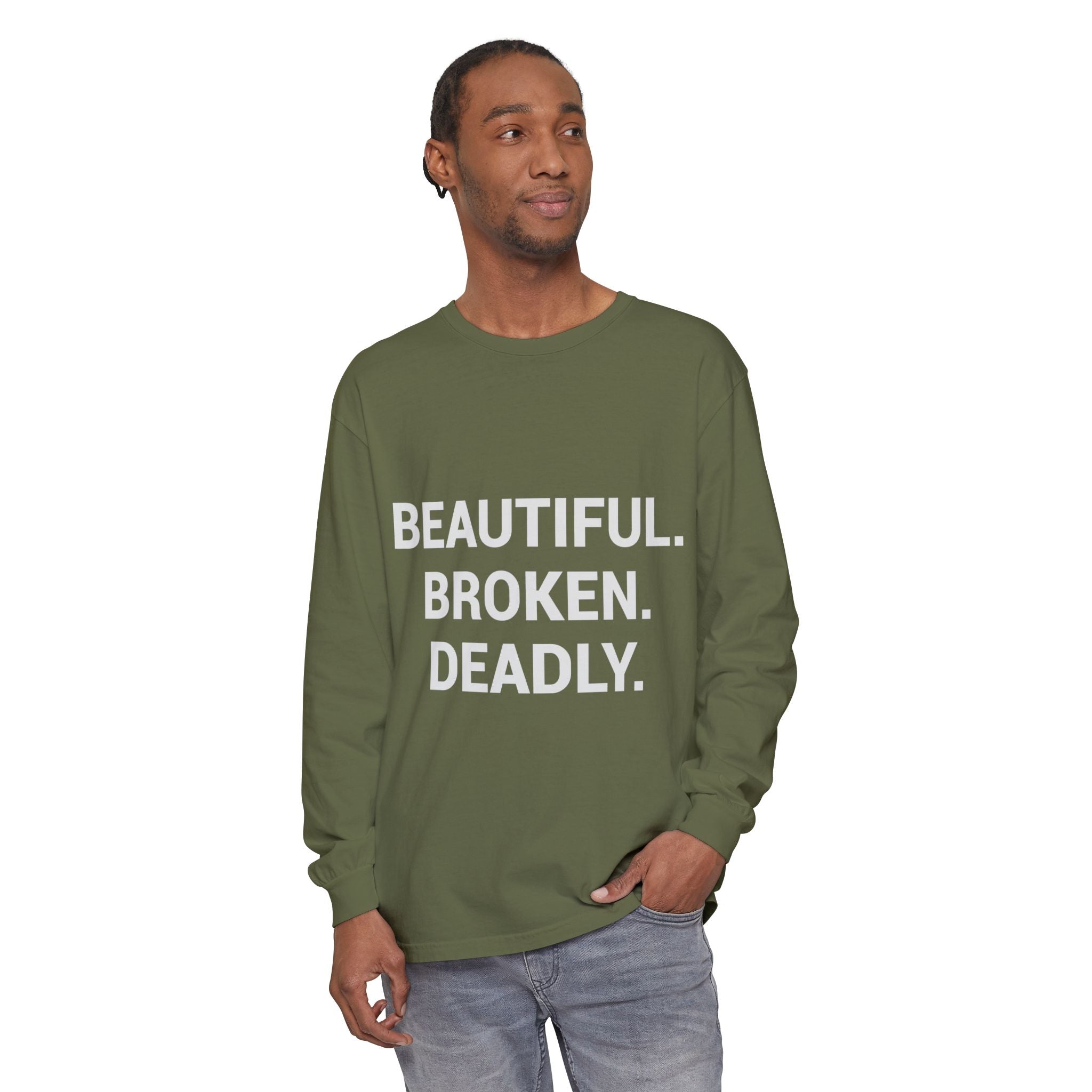 Blue Eye Whore Novel-Inspired Long Sleeve Tee — Dark Cinematic Design